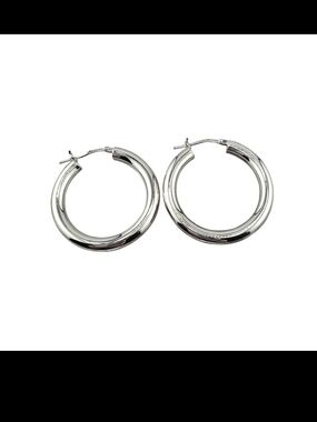 Classic Silver Hoop Earrings - Women Jewelry